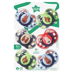 Tommee Tippee Fun Style Pacifiers, Symmetrical Design, BPA-Free Silicone, 18-36m, 6 Count