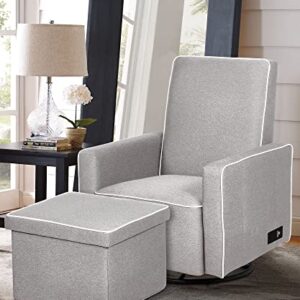 Relax A Lounger Lyndon Glider Chair with Ottoman, Taupe