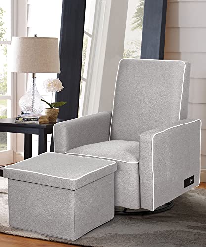 Relax A Lounger Lyndon Glider Chair with Ottoman, Taupe