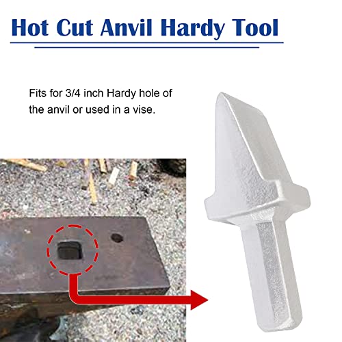 Blacksmith Anvil Hardy Shank Cutter Tool 3/4 inch Blacksmith Forging Tool for 3/4 inch Hardy hole of the anvil