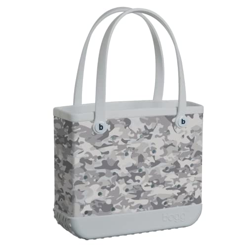 BABY BOGG BAG Small Waterproof Washable Tote for Beach Boat 15x13x5.25 (snow way GREY CAMO) Limited Edition