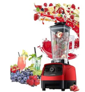 powerful 4500-watt professional high speed blender, personal blender for shakes and smoothies, high-power blender for juice, soups, frozen drinks and more, stainless steel blades, easy self-cleaning