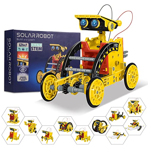 AESGOGO STEM Projects for Kids Ages 8-12, Solar Robot Science Kits Building Toys for 9 10 11 13 14 Year Old Teen Boys Girls, Christmas Birthday Gifts for 8-10 12-14 12-16 Kids Boys.