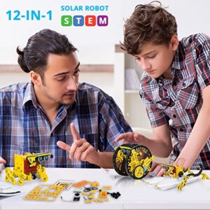 AESGOGO STEM Projects for Kids Ages 8-12, Solar Robot Science Kits Building Toys for 9 10 11 13 14 Year Old Teen Boys Girls, Christmas Birthday Gifts for 8-10 12-14 12-16 Kids Boys.