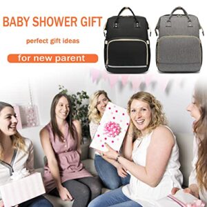 Baby Diaper Bag Backpack with Changing Station - Waterproof, Large 30L Capacity for Boy, Girl, Mom, Dad - Travel Baby Bag with Stroller Straps, Insulated Pockets - 16.5x9.4x14" - Baby Shower Gifts