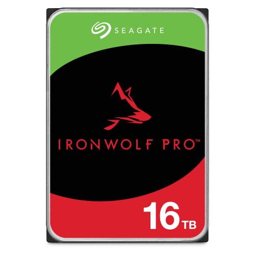 Seagate IronWolf Pro 16TB Enterprise NAS Internal HDD Hard Drive – CMR 3.5 Inch SATA 6Gb/s 7200 RPM 256MB Cache for RAID Network Attached Storage, Rescue Services - FFP g (ST16000NTZ01)