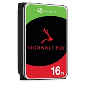 Seagate IronWolf Pro 16TB Enterprise NAS Internal HDD Hard Drive – CMR 3.5 Inch SATA 6Gb/s 7200 RPM 256MB Cache for RAID Network Attached Storage, Rescue Services - FFP g (ST16000NTZ01)