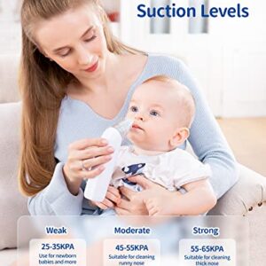 Baby Nose Sucker,Nasal Aspirator for Baby,Nasal Aspirator for Toddler,Electric Baby Nose Suction-Rechargable,3 Levels Power Suction,Music and Light Soothing Function