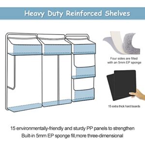 Clearworld Hanging Diaper Caddy for Changing Table and Crib,XL Diaper Caddy Organizer for Baby Essentials,Upgrade Thicken Diaper Stacker Nursery Organizer, Baby Shower Gifts(Gray)