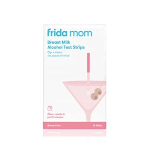 frida mom alcohol detection test strips for breast milk - at home or on the go peace of mind in 2 minutes - 15 ct
