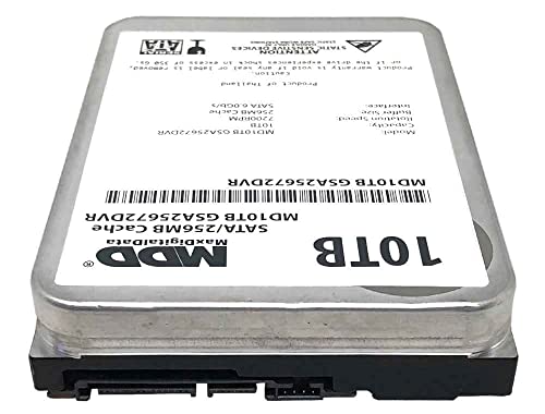 MDD 10TB 7200 RPM 256MB Cache SATA 6.0Gb/s 3.5inch Internal Hard Drive for Surveillance Storage (MD10TGSA25672DVR) - 3 Years Warranty