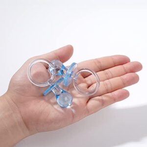 50 Pieces 2.75 Inch Baby Pacifier Baby Shower Plastic Pacifier for Baby Shower Pacifier, Baby Shower Gender Show Party Decoration DIY Baby Shower Birthday Party Gift (Blue)