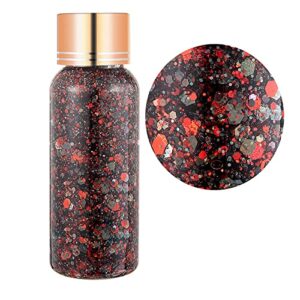 1PCS Sparkling Liquid 30ml Cosmetic Long Glitter Chunky Nails Hair Body Gel Glitter Eyeshadow Sequins Lasting Glitter Festival Makeup Face Mermaid Store Front Play Set (D, One Size)