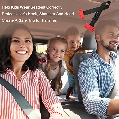 JAPARA Kids Seat Belt Adjuster, Car Seatbelt Adjuster with Clip and Position Belt Strap for Kids, Protect Shoulder and Neck Seat Belt Adjuster for Kids/Short Adults