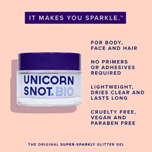 Unicorn Snot BIO Glitter Holographic Body Glitter Gel for Body, Face, Hair - Vegan & Cruelty Free - 1.7 oz (Bio Cosmos)