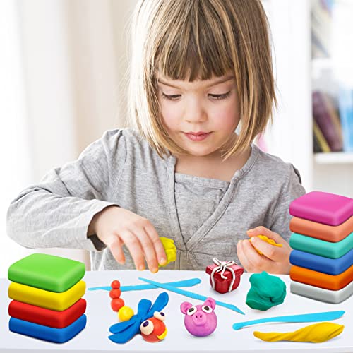 Magic Clay - Air Dry Clay 24 Colors, Modeling Clay for Kids with Tools, Soft & Ultra Light, Toys Gifts for Age 3 4 5 6 7 8+ Years Old Boys Girls Kids