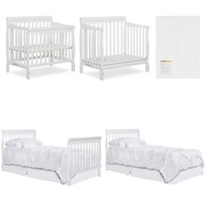 Dream On Me Nursery Essentials Bundle of Dream On Me Aden Convertible 4-in-1 Mini Crib, Dream On Me Ashton Changing-Table, with a Dream On Me Sunset 3” Extra Firm Fiber Portable Crib Mattress