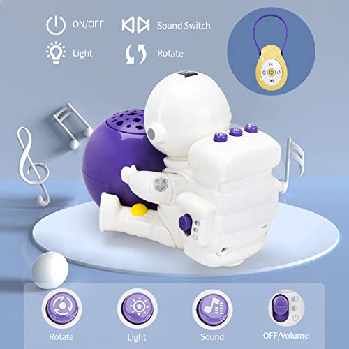 STAPAW Baby Crib Mobile with Music and Lights, Space Traveler Baby Mobile for Crib with IR Remote, Spaceman Nursery Decor Plush Toys for Newborn Boys and Girls Babies 0-12 Months