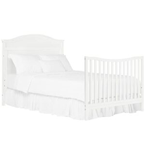 Dream On Me JPMA & Greenguard Gold Certified Grace 5 in 1 Convertible Crib Made with Sustainable New Zealand Pinewood in White, Non-Toxic Finish