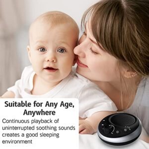 iDealSleep Loud Sound Brown Noise Machine White Noise Machine Nonstop 30 Soothing Sounds for Baby Kids Adults Sleep Pinknoise Machine 36-Level Vol Auto-Off Timer Memory Function for Home Travel Office