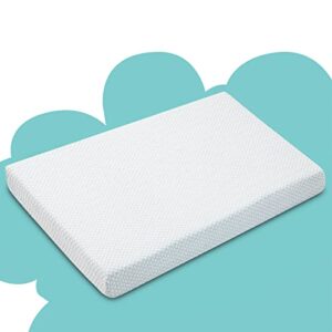 hush hutting pack and play mattress, portable mattresses topper, memory foam mattress with removable cover, quiet and odorless playard mattress fits pack n play, 38"x26"x3"