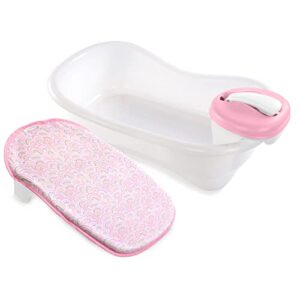 newborn-to-toddler bath center & shower (pink)