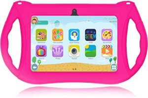 kids, toddler android 11.0 tablet with wifi, bluetooth, gms, dual camera, parental control, shockproof case, google play for youtube, netflix, 3gb ram 32gb rom,7 inch