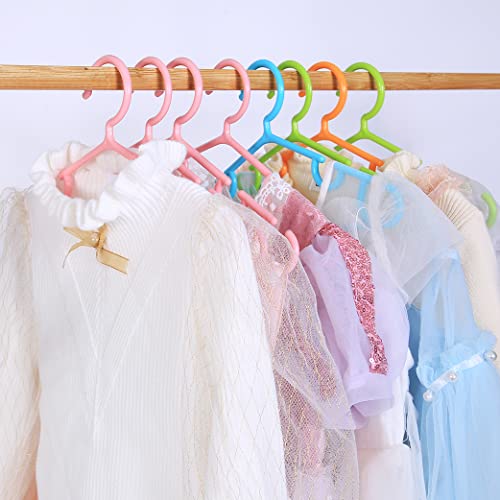 veeyidd Baby Hangers Plastic 10.5" Size Ideal for Kids Toddler Newborn Infant with 10PCS Connector Hooks(4 Colors, 40 Pack)