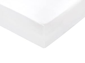 hbhlfz luxury soft 100% crib bamboo sheets for baby boys girls -baby crib sheet neutral for standard crib mattress & toddler bed mattress, soft and safe deep pocket fitted sheet, white