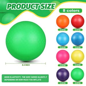 40 Pack 8.5 inch Playground Balls Bulk Colorful Inflatable Bouncy Dodgeball Handball Kickball for Kids Adults Ball Games, Gym, Camps, Picnic,Beach, School,Indoor and Outdoor Games (Stylish Color)