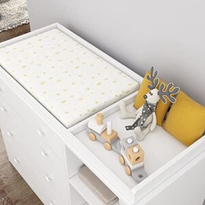 DiDuGo Nursery Dresser with Changing Top Baby Dresser with Changing Table Top, Dresser for Nursery White Dresser for Kids Bedroom (47.2”W x 19.7”D x 36.1”H)