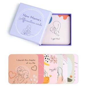 ariond 31 new mom affirmation cards for post partum self care with empowering messages on the verso of each card | new mom gifts for women after birth, new mom essentials, postpartum gifts for mom