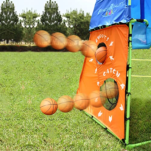 Fitness Reality Kids Explorer Adventure Climbing Fort with Platform, Playground Slide and Play Tent, Outdoor Jungle Gym for Backyard, Kids Ages 3-10 (8631)