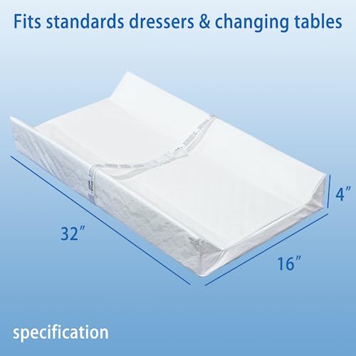 Truwelby Waterproof Contour Diaper Changing Pad for Dresser Top, Baby Changing Pad Cover Waterproof Hypoallergenic Washable