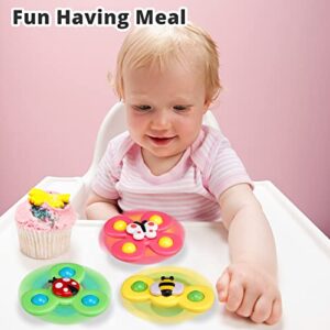 Tiyol Suction Cup Spinners, Baby Bath Toys 6-12-18 Months, Window Travel Toys for Toddler 1 2 3 Years Old, Fun Birthday for Infant Boys Girls (3 PCS)