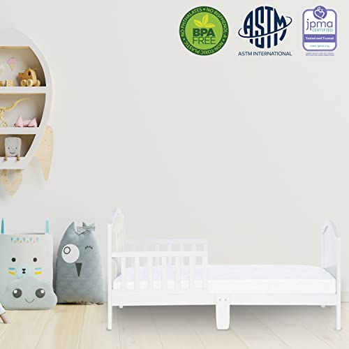 Dream On Me Zinnia Toddler Bed in White