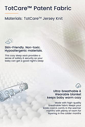 TotAha Light Baby Sleep Sack, Stretchy Sleepsack, Silky Comfort, Buttery Soft, Swaddle Transition Sleeping Bag, 2-Way Safe Zippers, Wearable Blanket Baby Sleep Bag for 0-3-6-12-18-24 Months 0.5 TOG