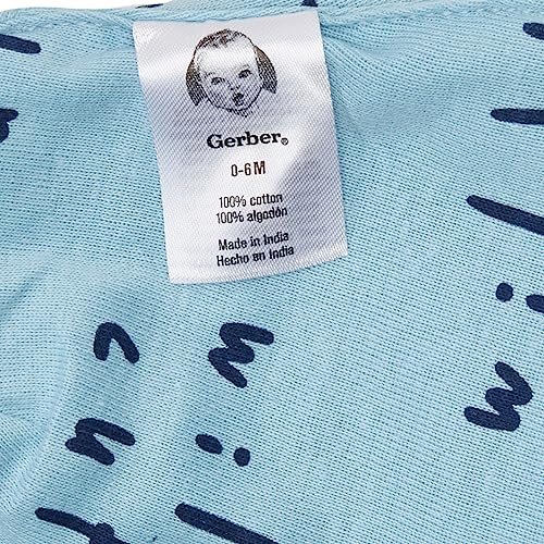 Gerber Baby Boy's 5-Pack Caps, Blue Fox, 0-6 Months