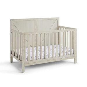 yoluckea 4-in-1 convertible crib, convertible crib, converts from baby crib to toddler bed, daybed and full-size bed (grey)