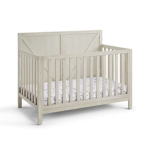 Yoluckea 4-in-1 Convertible Crib, Convertible Crib, Converts from Baby Crib to Toddler Bed, Daybed and Full-Size Bed (Grey)