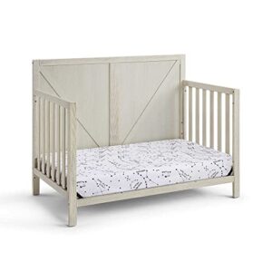 Yoluckea 4-in-1 Convertible Crib, Convertible Crib, Converts from Baby Crib to Toddler Bed, Daybed and Full-Size Bed (Grey)