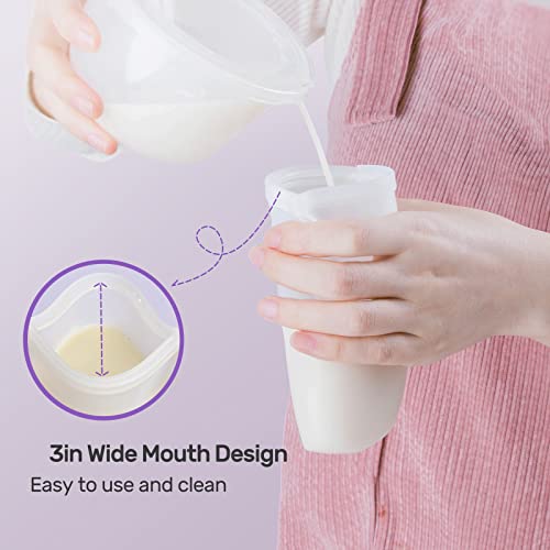 Nuliie 7 Pcs Silicone Breastmilk Storage Bags Reusable, 8oz/240ml Double Leak-Proof Breastmilk Freezer Bags, BPA Free Self-Standing Milk Bags for Breastfeeding, Baby Food Pouches