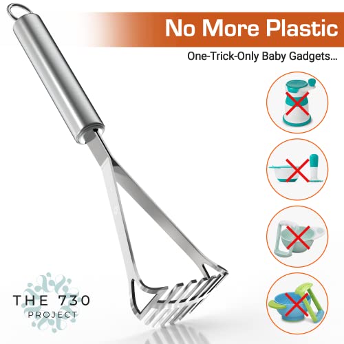 Mighty Masher – Stainless Steel Baby Food Masher | Mini Avocado Masher, Stainless Steel Potato Masher | Food Masher Tool, Baby Food Smasher | Egg, Rice, Fruit smasher for baby