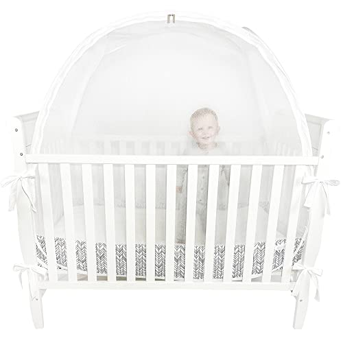 SLUMBLE Luxury Crib Tent | Crib Tent to Keep Baby from Climbing Out of Crib | Upgraded Mesh Crib Bumper Option | Premium Instant Pop-Up Crib Cover | Baby Crib Safety Tent | Designed in The USA