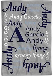 yoke style personalized baby blankets for baby boys/girls, custom name initial swaddle blanket, personalized baby boy gifts for newborn, toddler, kids on baby shower, birthday