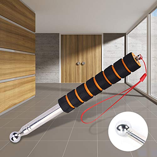 mumisuto Home Inspection Hammer, Telescopic Shockproof Empty Drum Hammer Portable Tile Hollow Inspection Tool with Sponge Handle For House Decoration Inspection, 130CM