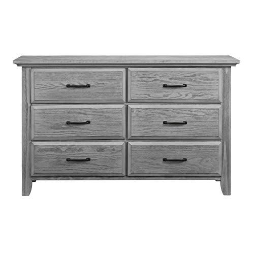 Oxford Baby Willowbrook Convertible Crib, Graphite Gray & Willowbrook Dresser, Standard, Graphite Gray