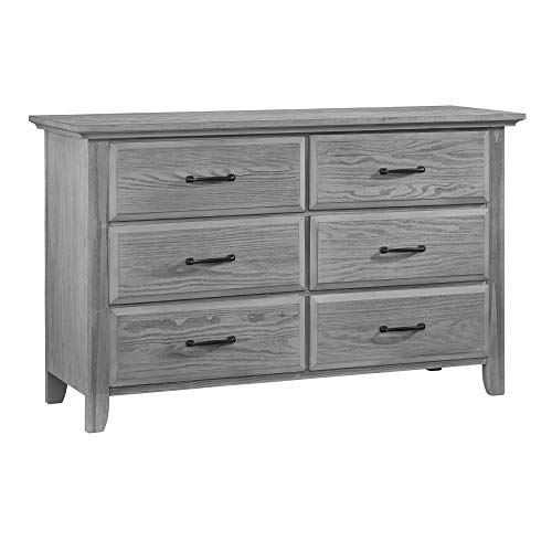 Oxford Baby Willowbrook Convertible Crib, Graphite Gray & Willowbrook Dresser, Standard, Graphite Gray