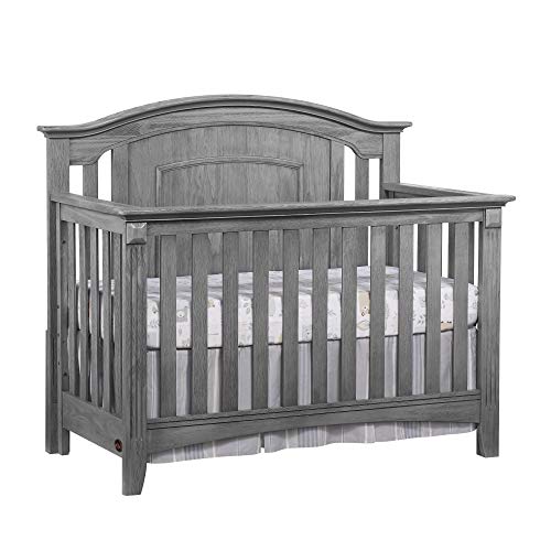 Oxford Baby Willowbrook Convertible Crib, Graphite Gray & Willowbrook Dresser, Standard, Graphite Gray