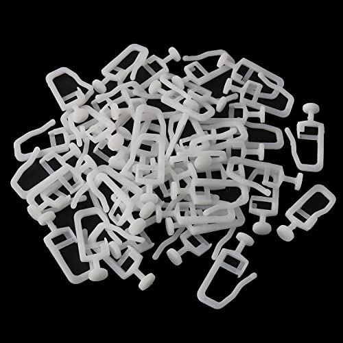 ZZLZX Curtain Track Glider Roller Hook 50PCS Curtain Gliders with 8.3 MM Head Folding Glider Curtain Rail Track Glider Hooks for Room Divider Ceiling Track